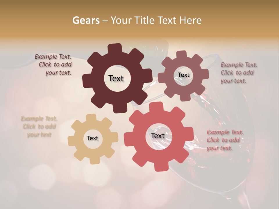Wineglass Merlot Isolated PowerPoint Template