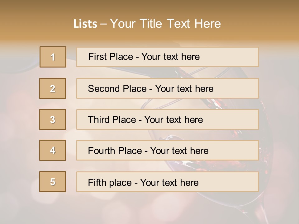 Wineglass Merlot Isolated PowerPoint Template