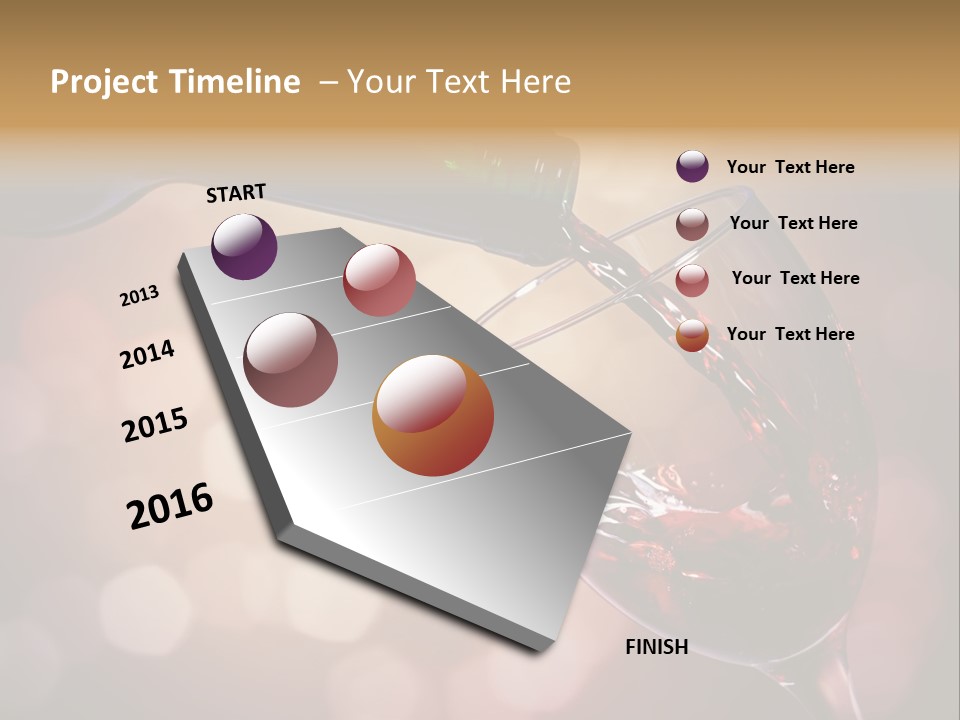 Wineglass Merlot Isolated PowerPoint Template