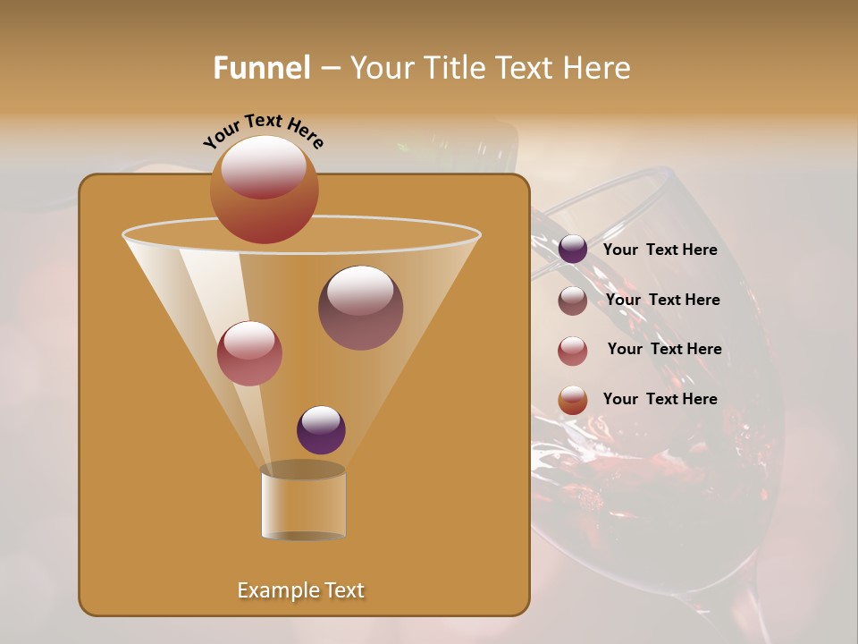 Wineglass Merlot Isolated PowerPoint Template