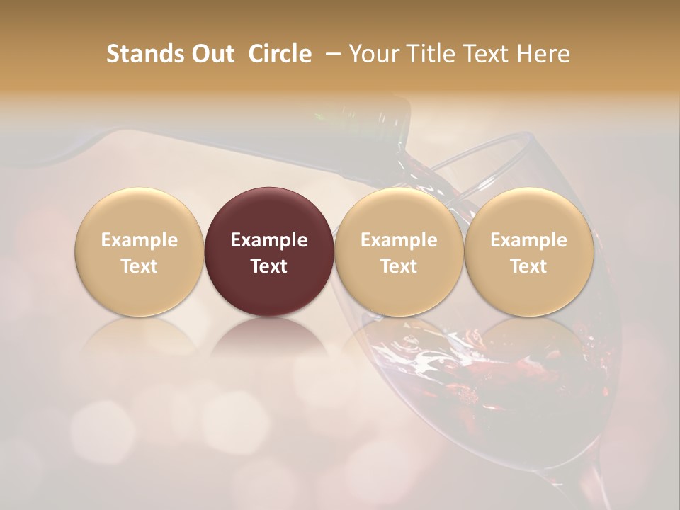 Wineglass Merlot Isolated PowerPoint Template