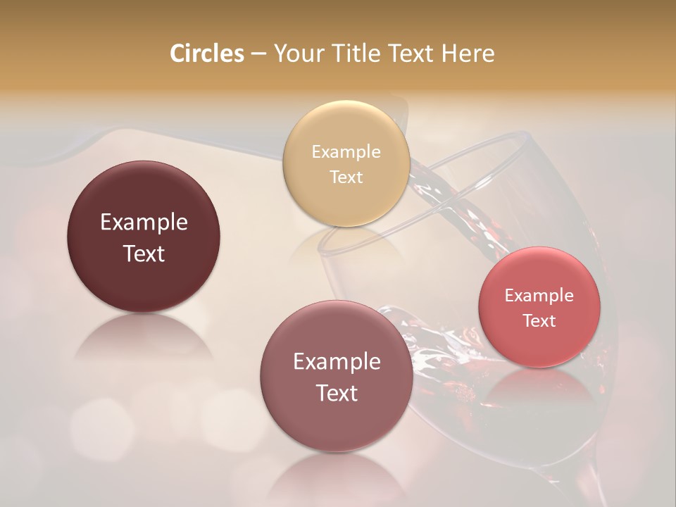 Wineglass Merlot Isolated PowerPoint Template