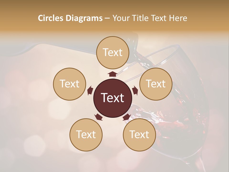 Wineglass Merlot Isolated PowerPoint Template