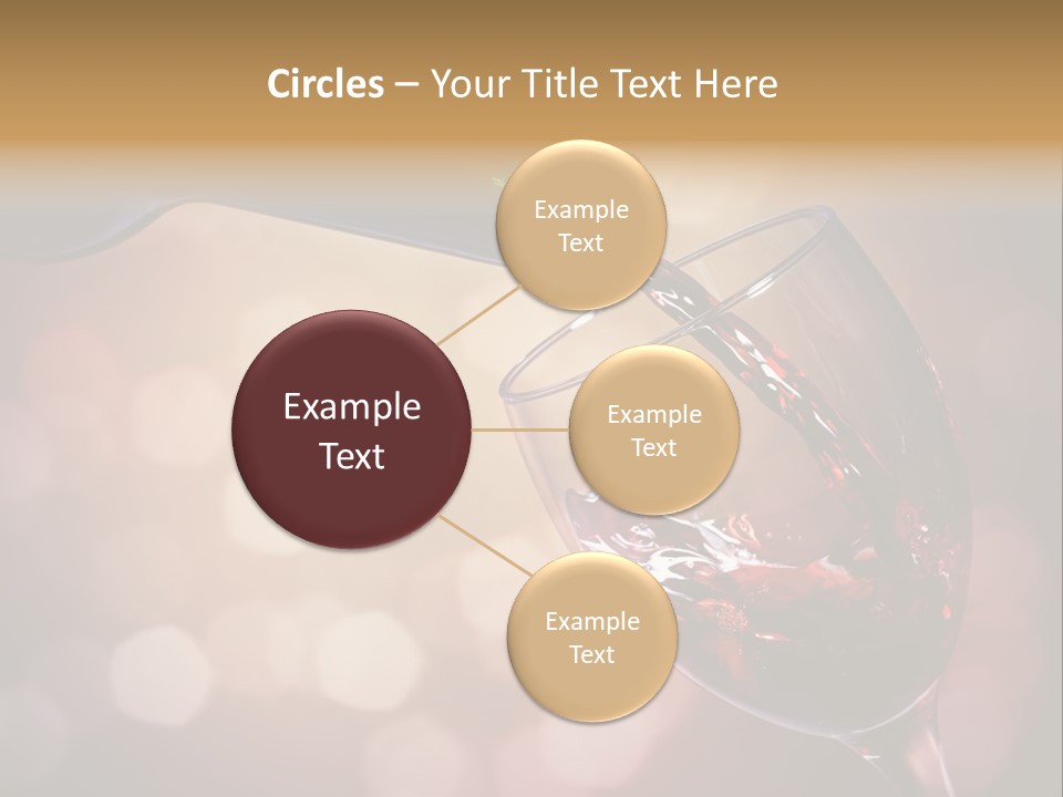 Wineglass Merlot Isolated PowerPoint Template