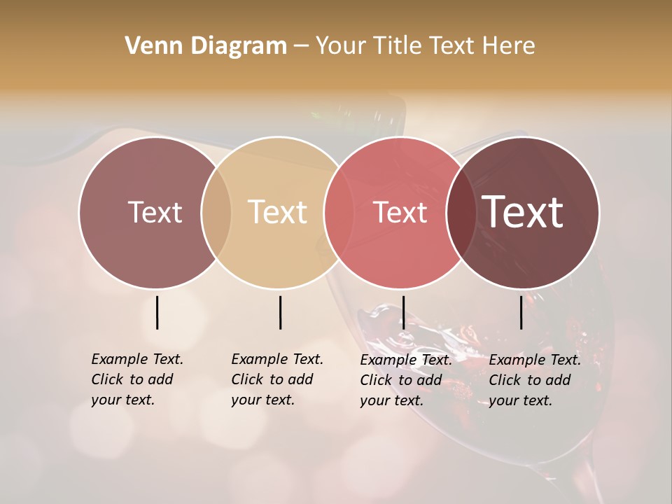 Wineglass Merlot Isolated PowerPoint Template