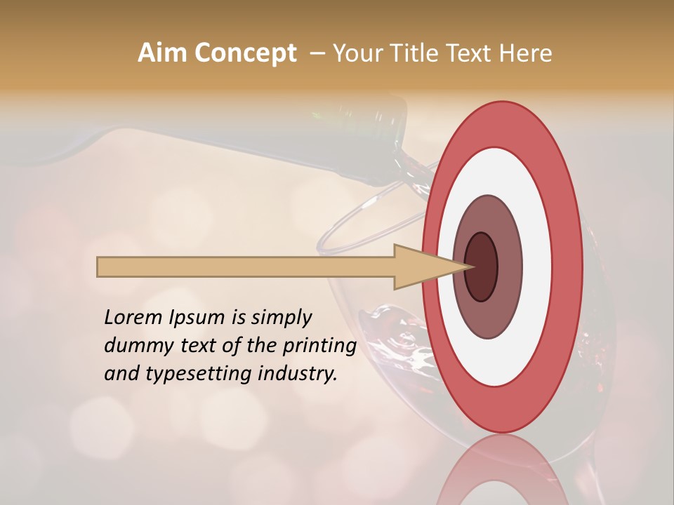 Wineglass Merlot Isolated PowerPoint Template