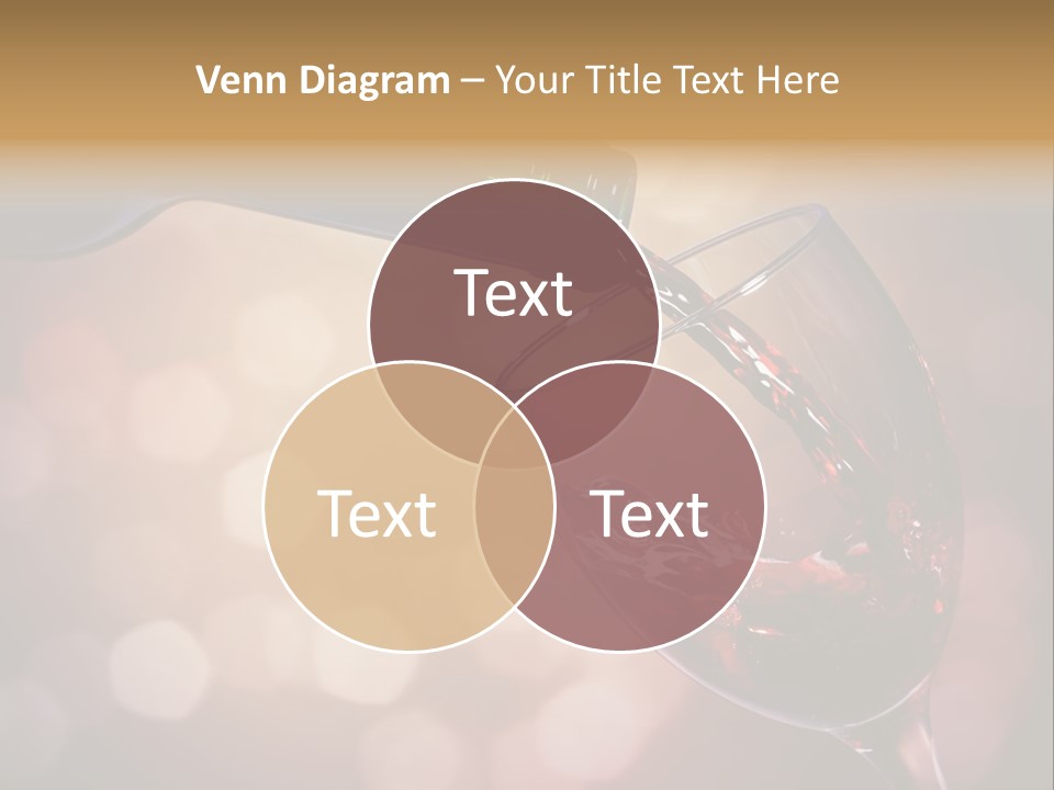 Wineglass Merlot Isolated PowerPoint Template