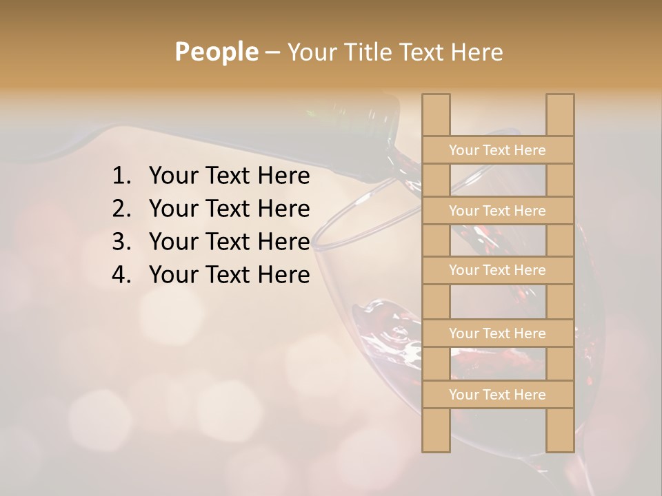 Wineglass Merlot Isolated PowerPoint Template