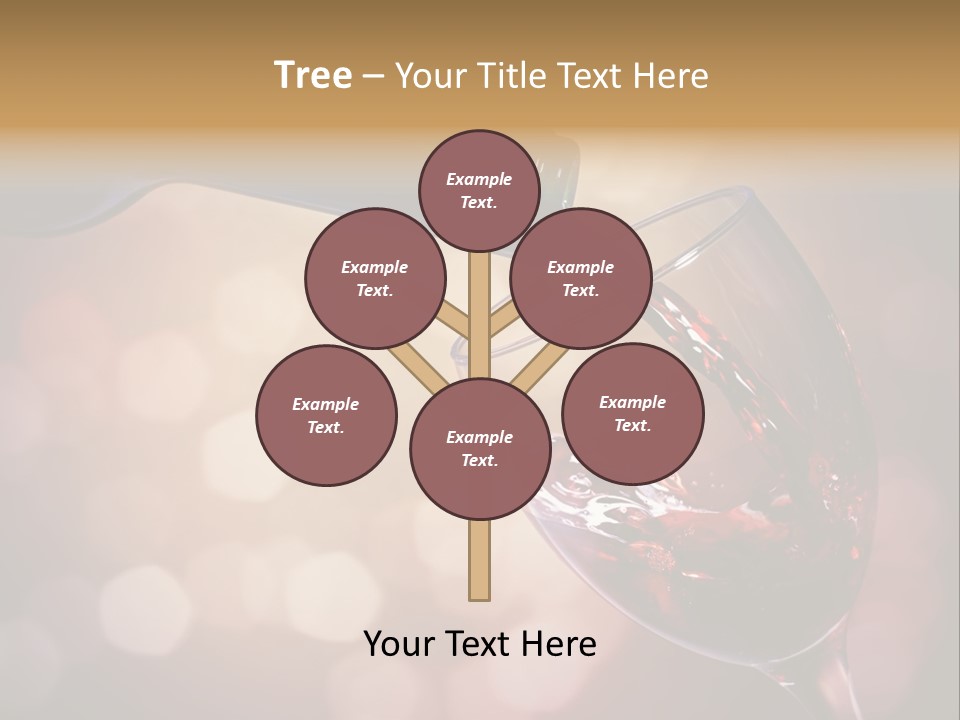 Wineglass Merlot Isolated PowerPoint Template