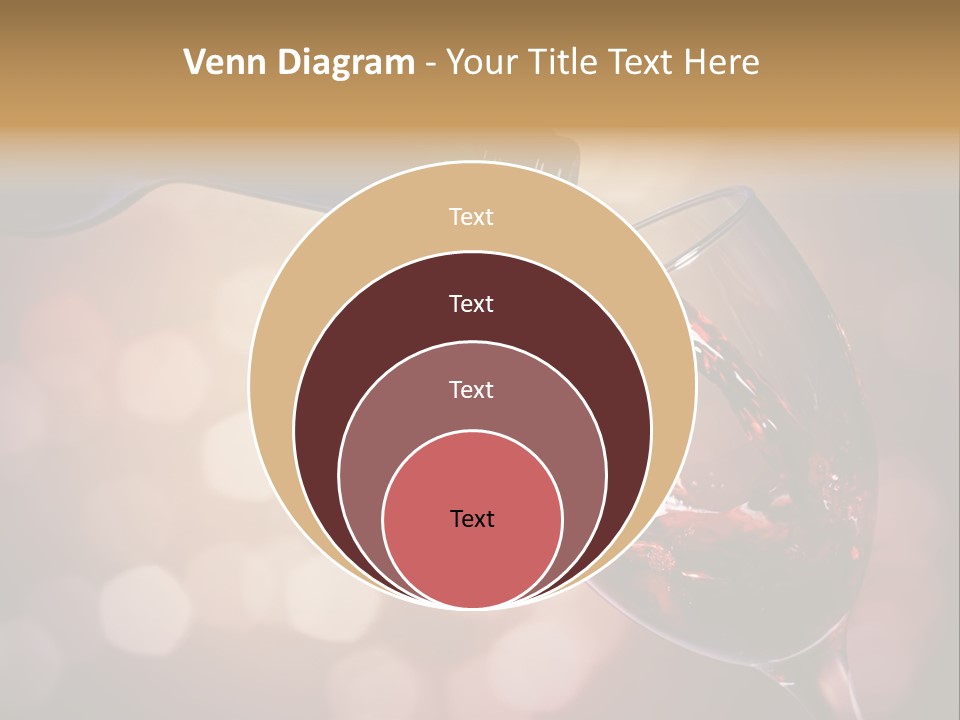 Wineglass Merlot Isolated PowerPoint Template