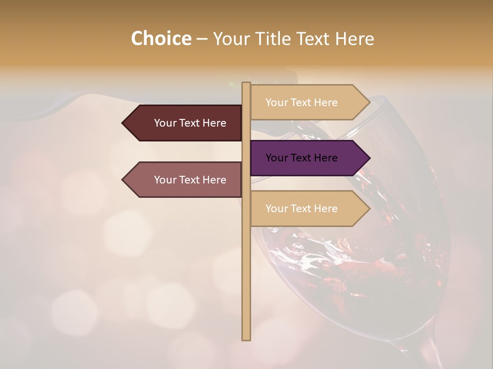 Wineglass Merlot Isolated PowerPoint Template