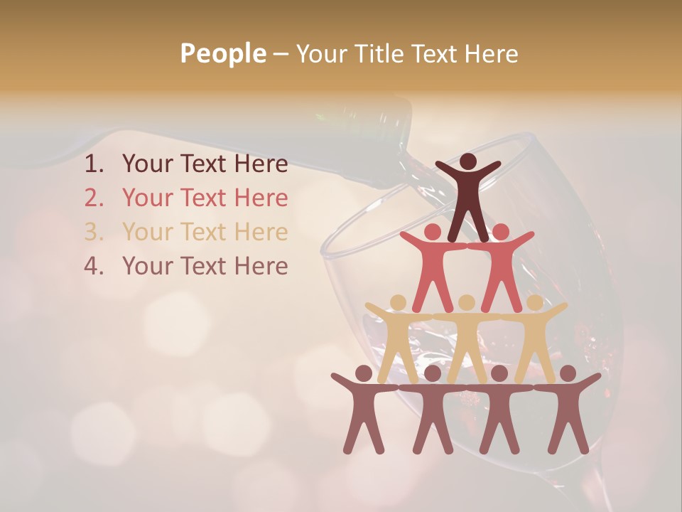 Wineglass Merlot Isolated PowerPoint Template