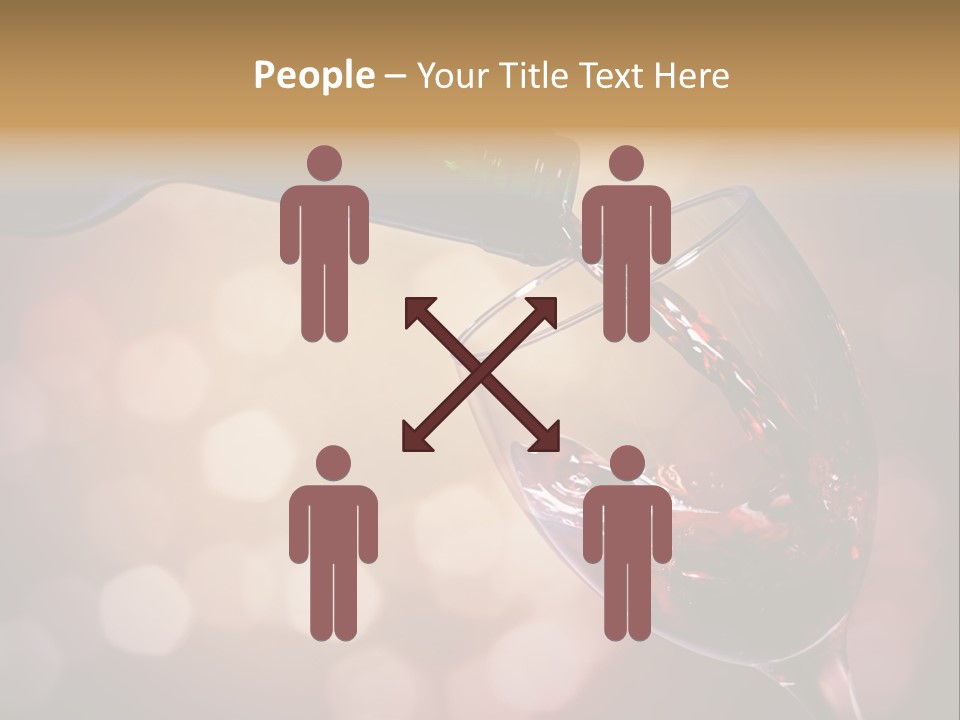 Wineglass Merlot Isolated PowerPoint Template