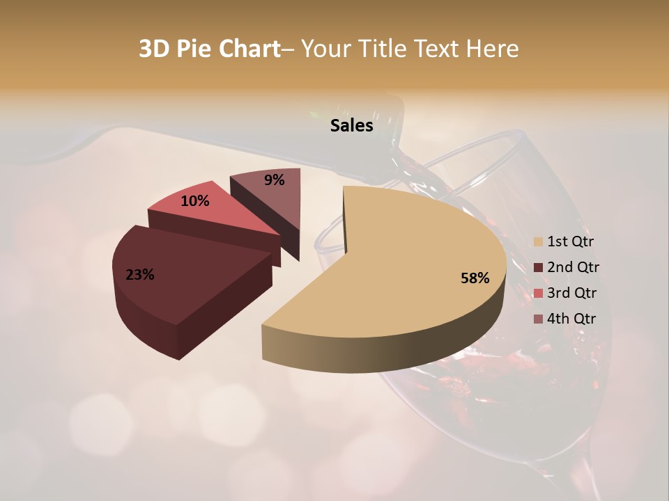 Wineglass Merlot Isolated PowerPoint Template
