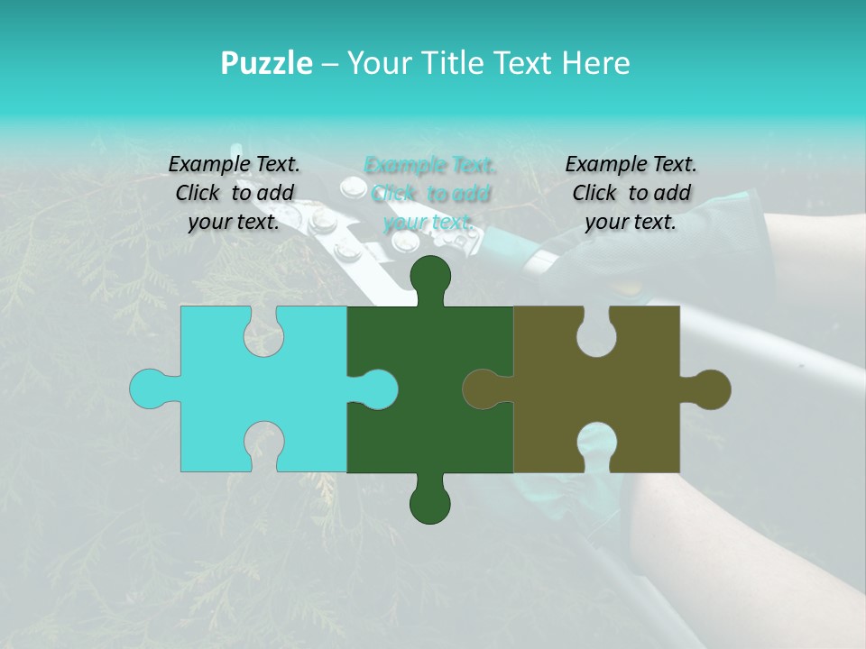 Thuja Shearing Equipment PowerPoint Template