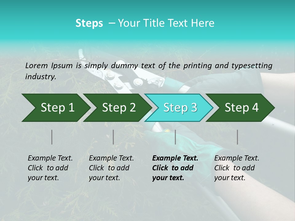 Thuja Shearing Equipment PowerPoint Template