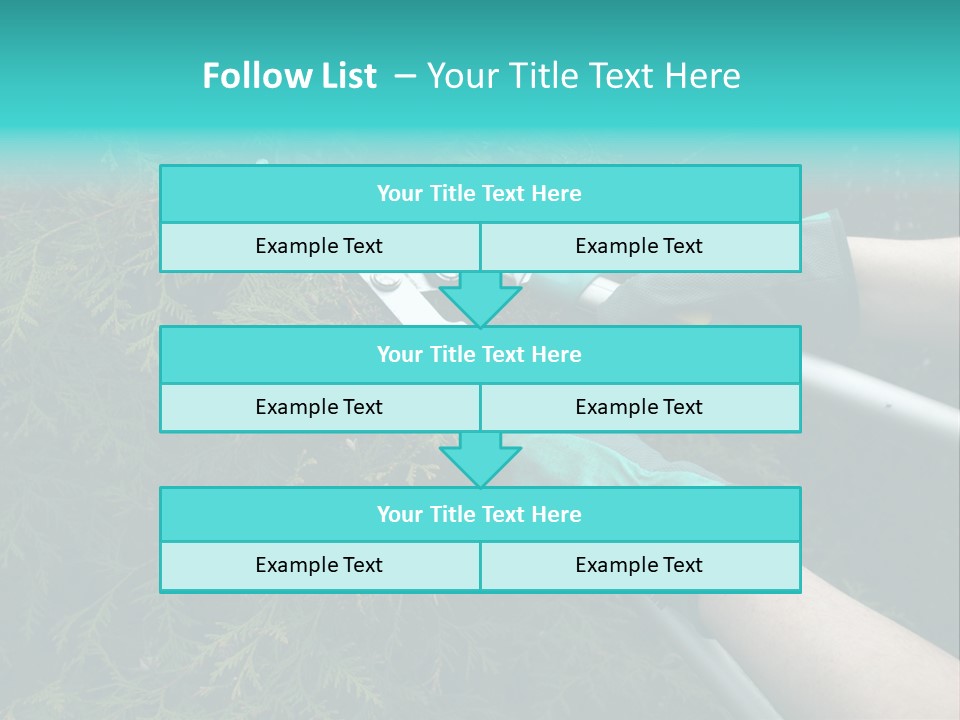 Thuja Shearing Equipment PowerPoint Template