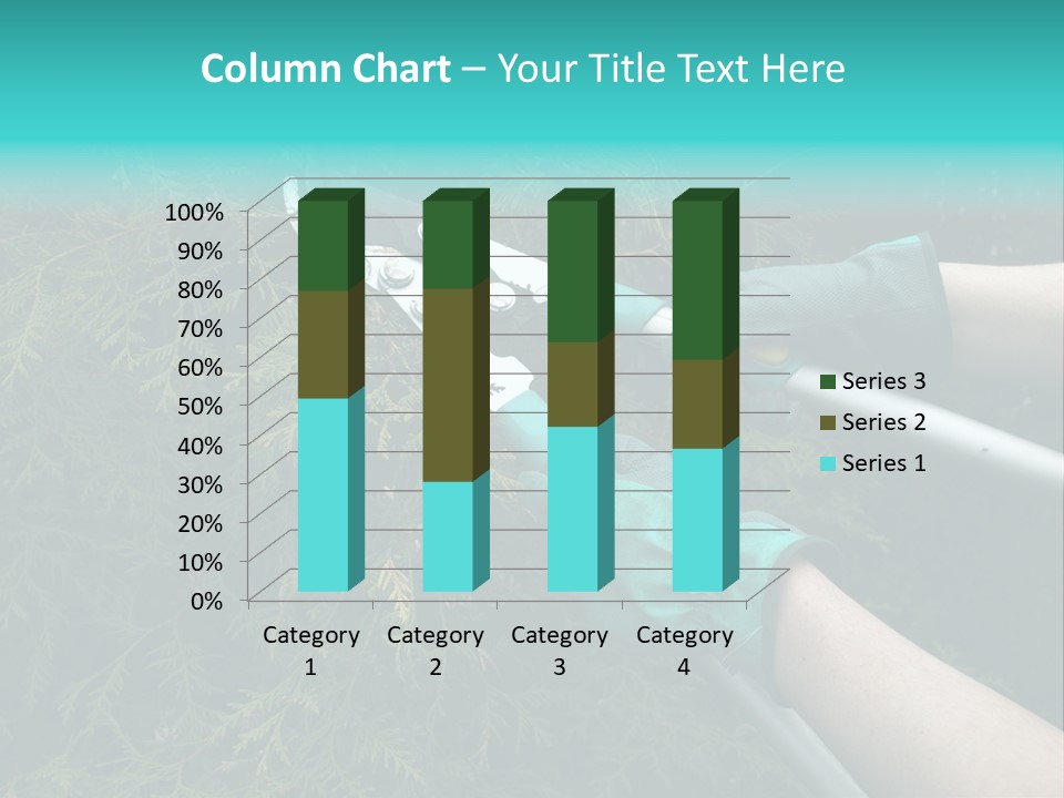 Thuja Shearing Equipment PowerPoint Template