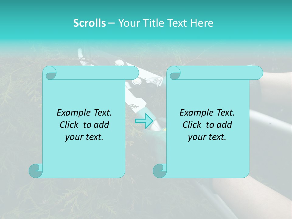 Thuja Shearing Equipment PowerPoint Template