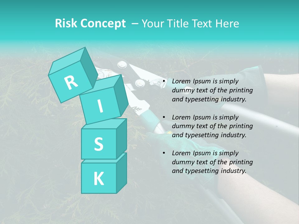 Thuja Shearing Equipment PowerPoint Template