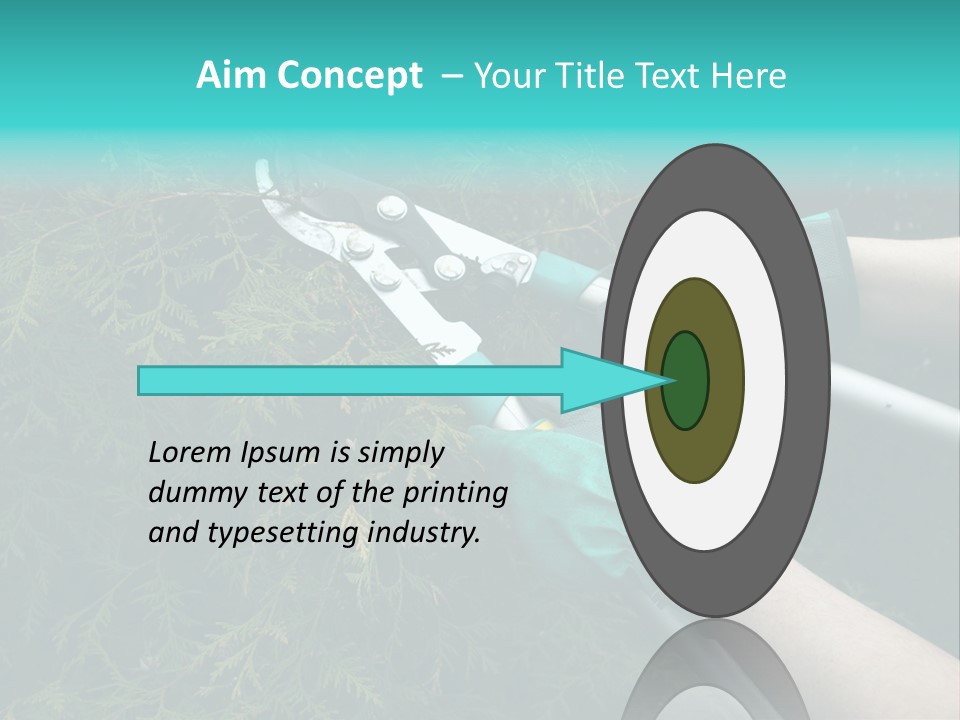 Thuja Shearing Equipment PowerPoint Template