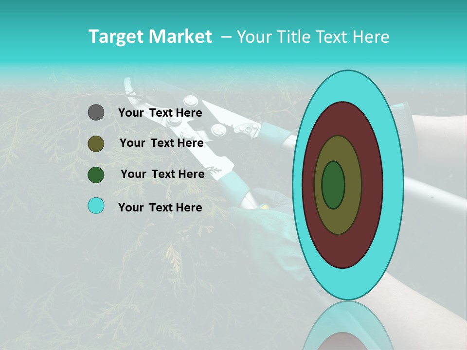 Thuja Shearing Equipment PowerPoint Template