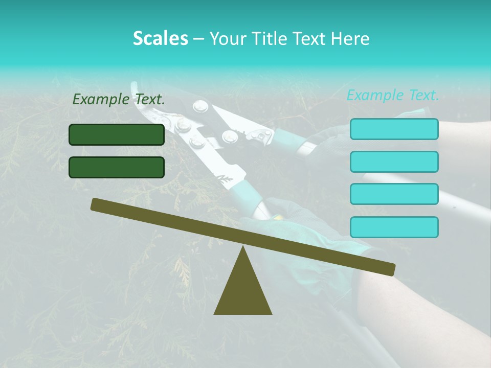 Thuja Shearing Equipment PowerPoint Template