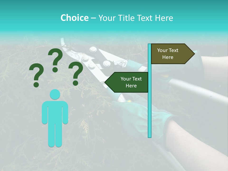 Thuja Shearing Equipment PowerPoint Template
