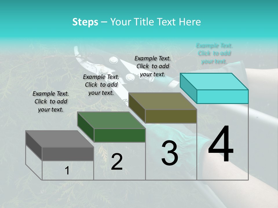 Thuja Shearing Equipment PowerPoint Template