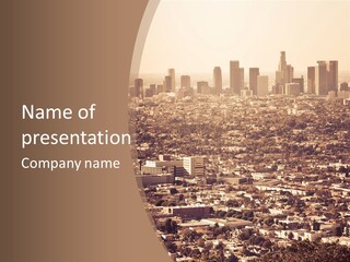 City Los Angeles Downtown PowerPoint Template