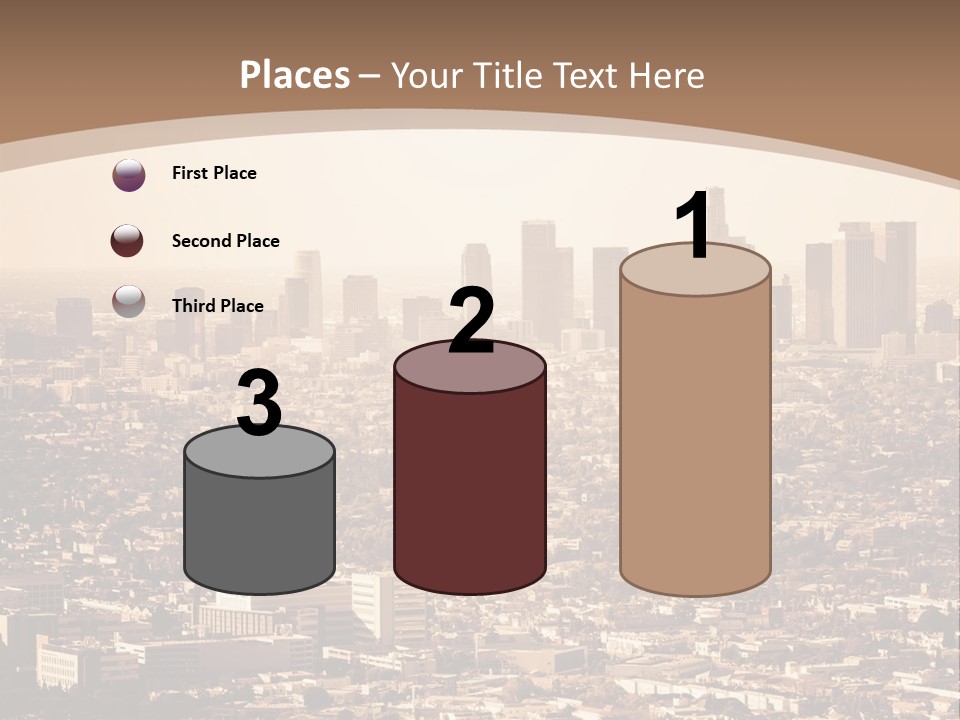 City Los Angeles Downtown PowerPoint Template