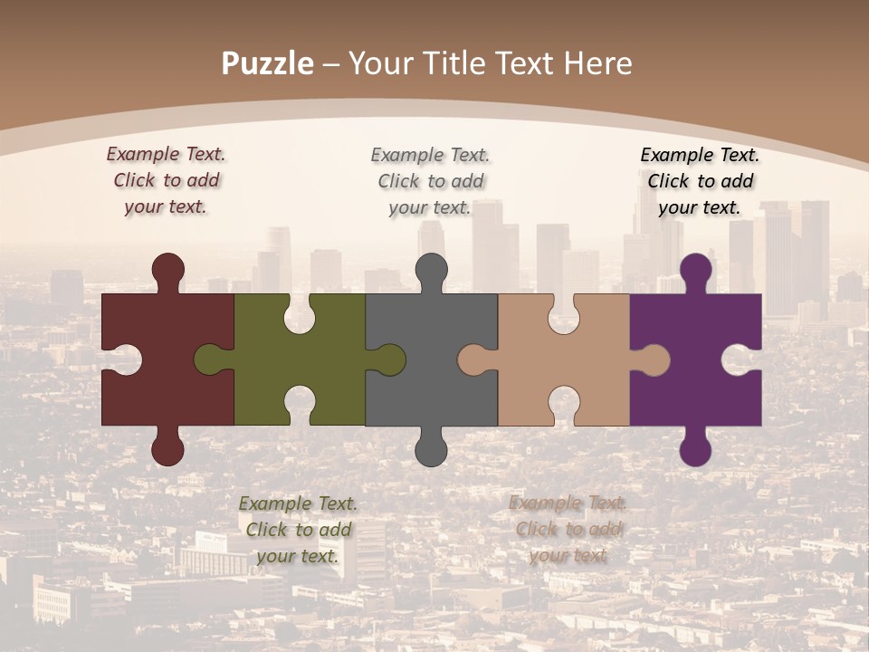 City Los Angeles Downtown PowerPoint Template