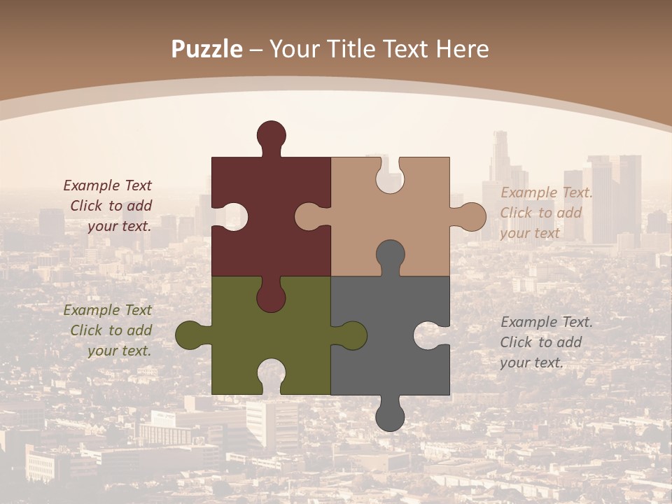 City Los Angeles Downtown PowerPoint Template