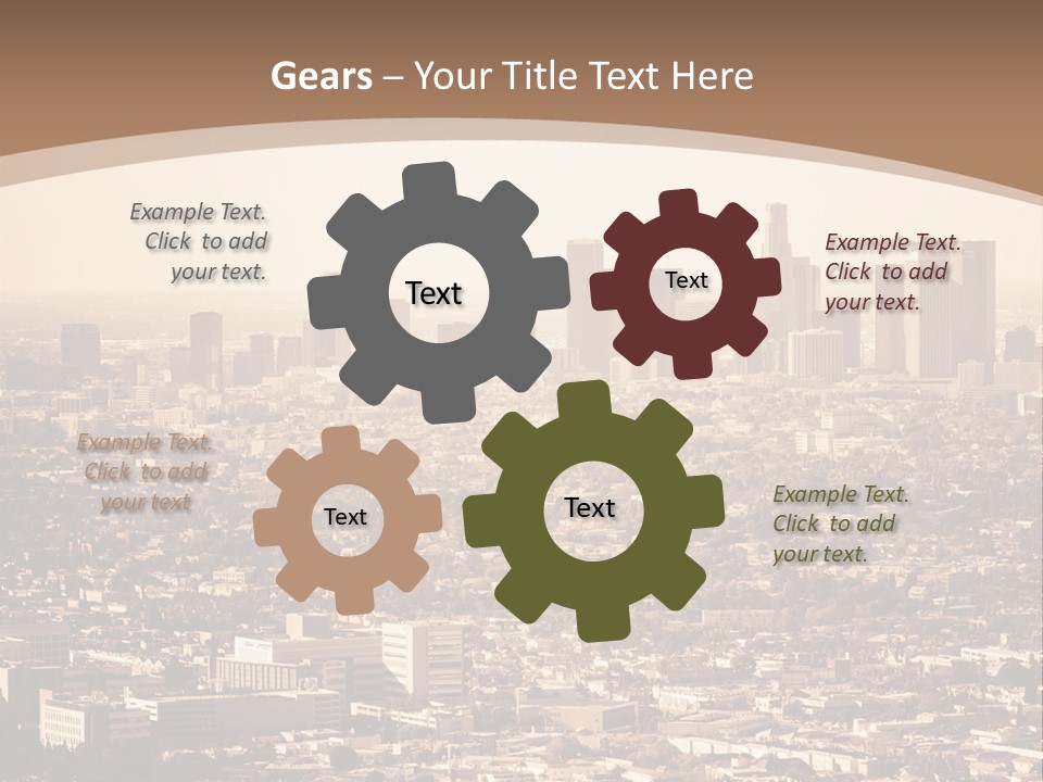 City Los Angeles Downtown PowerPoint Template