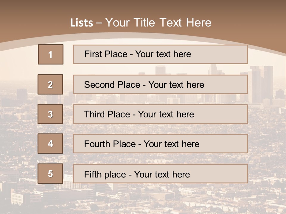 City Los Angeles Downtown PowerPoint Template