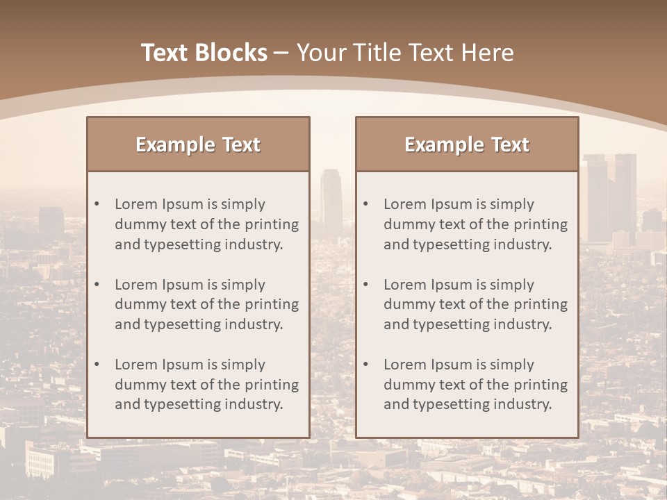 City Los Angeles Downtown PowerPoint Template