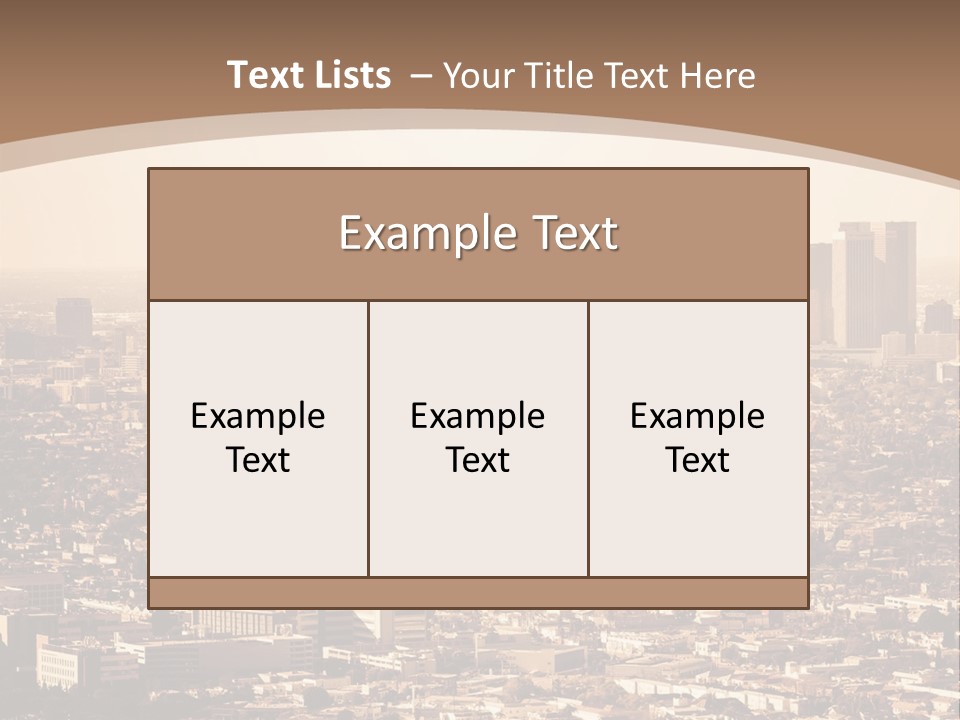 City Los Angeles Downtown PowerPoint Template
