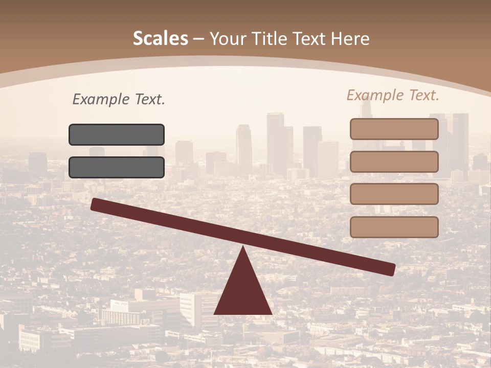 City Los Angeles Downtown PowerPoint Template