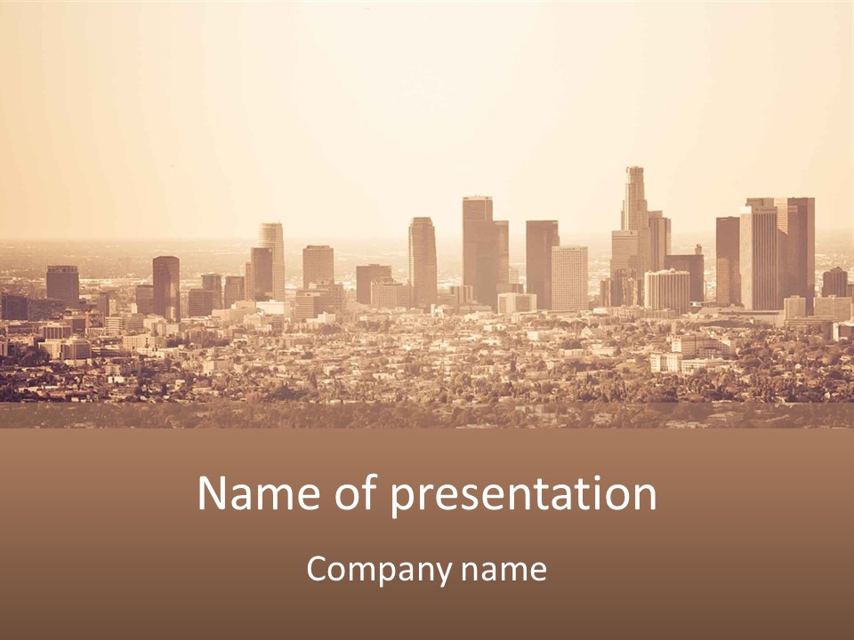 Populous Southern Los Angeles PowerPoint Template