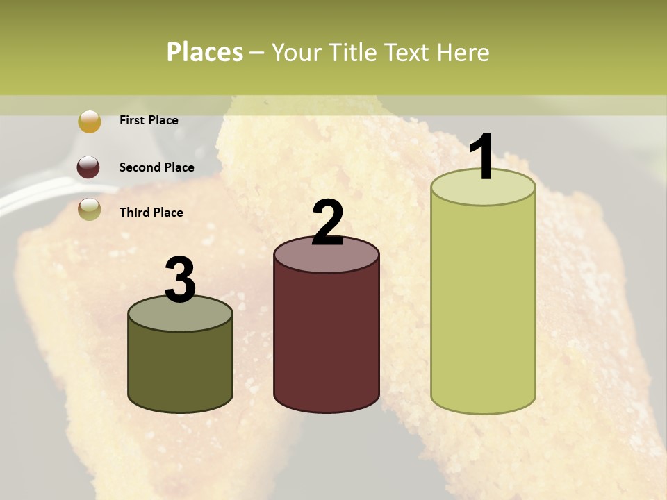 A Piece Of Cake On A Plate With A Fork PowerPoint Template