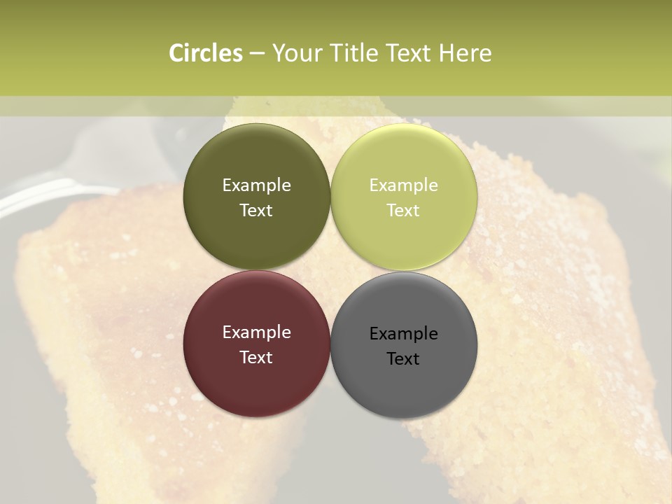 A Piece Of Cake On A Plate With A Fork PowerPoint Template