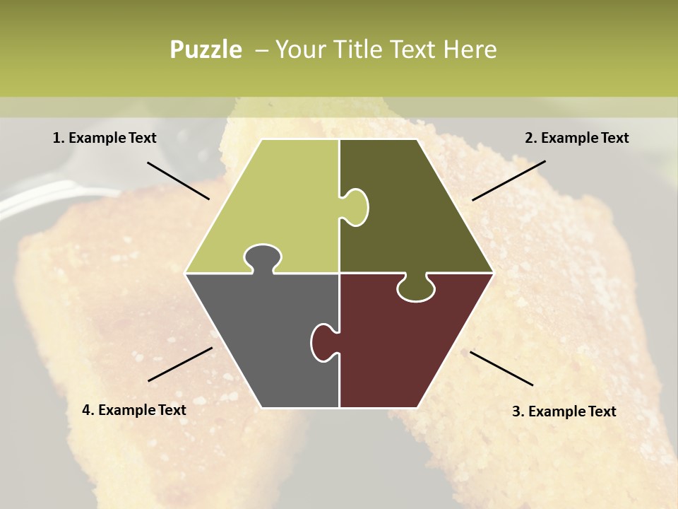 A Piece Of Cake On A Plate With A Fork PowerPoint Template