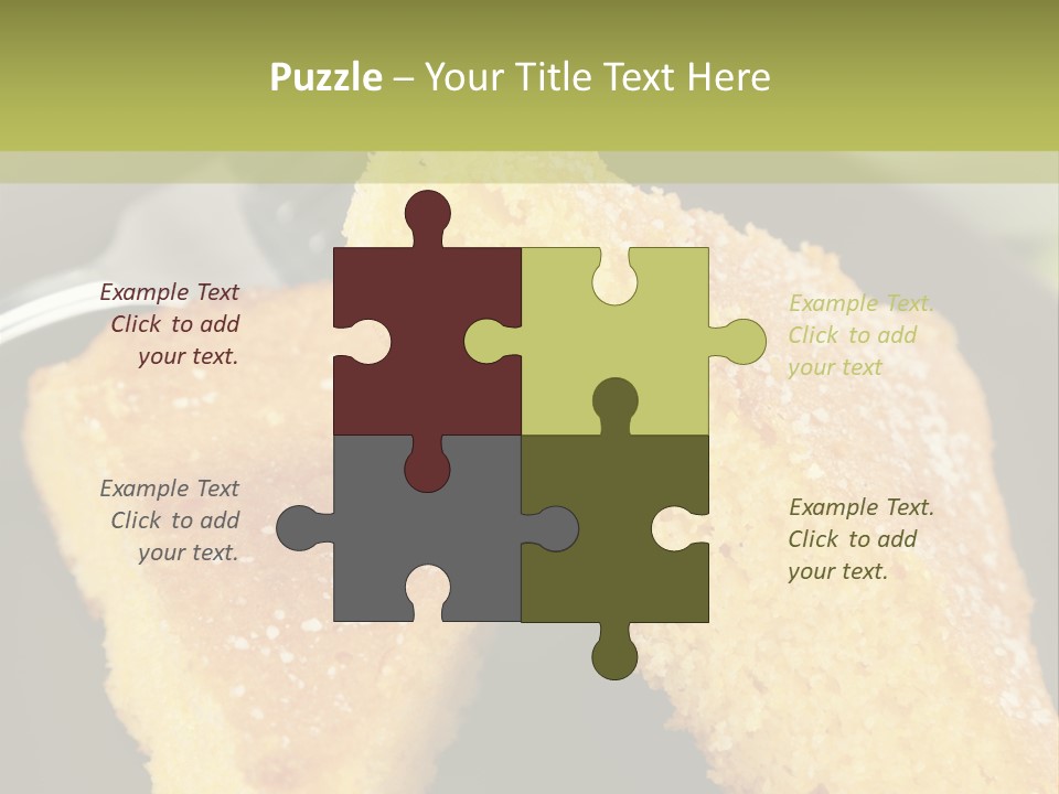 A Piece Of Cake On A Plate With A Fork PowerPoint Template