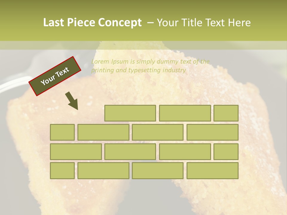 A Piece Of Cake On A Plate With A Fork PowerPoint Template