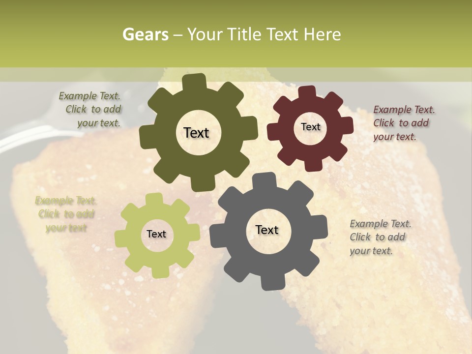 A Piece Of Cake On A Plate With A Fork PowerPoint Template