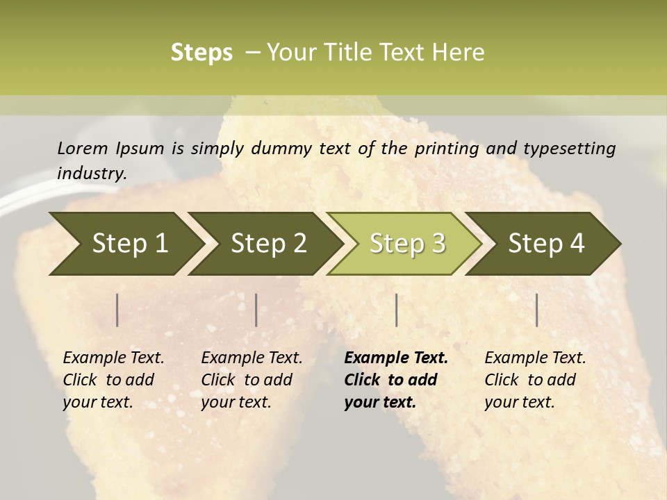 A Piece Of Cake On A Plate With A Fork PowerPoint Template
