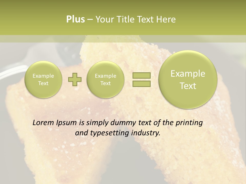 A Piece Of Cake On A Plate With A Fork PowerPoint Template