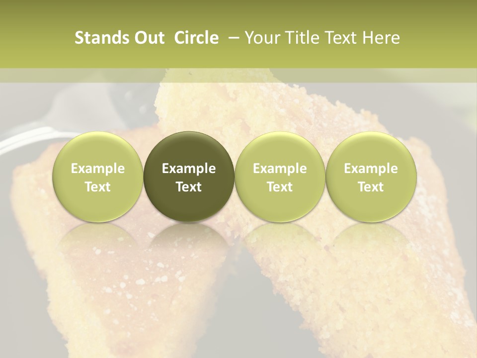 A Piece Of Cake On A Plate With A Fork PowerPoint Template