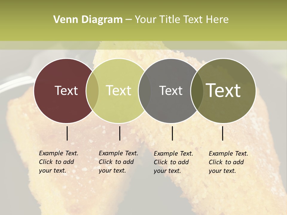 A Piece Of Cake On A Plate With A Fork PowerPoint Template