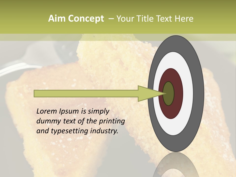 A Piece Of Cake On A Plate With A Fork PowerPoint Template